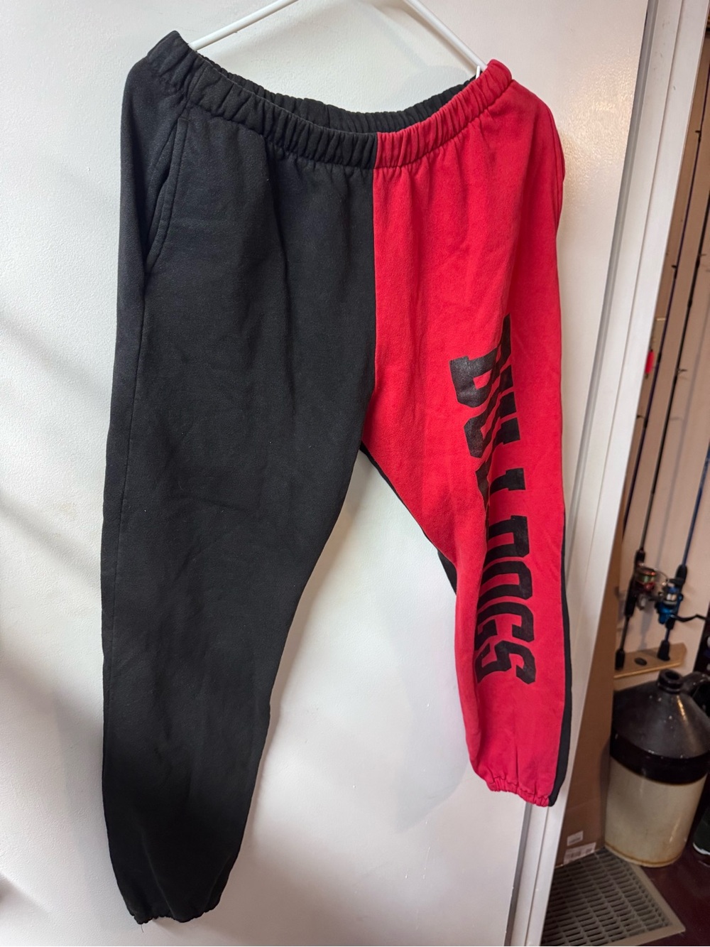 Bull Dogs Colorblock Black & Red Kids Sweatpants